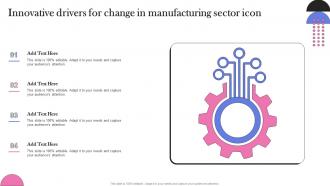 Innovative Drivers For Change In Manufacturing Sector Icon