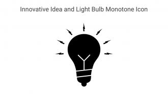 Innovative Idea And Light Bulb Monotone Icon In Powerpoint Pptx Png And Editable Eps Format