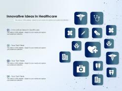 Innovative ideas in healthcare ppt powerpoint presentation portfolio graphics example