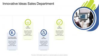 Innovative Ideas Sales Department In Powerpoint And Google Slides Cpb