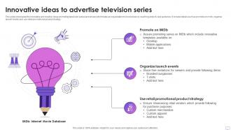 Innovative Ideas To Advertise Television Series