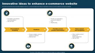 Innovative Ideas To Enhance E Commerce Website