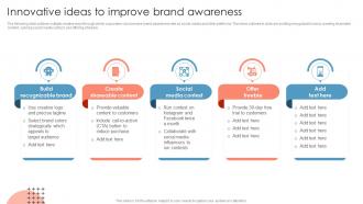 Innovative Ideas To Improve Brand Awareness Measuring Brand Awareness Through Market Research