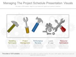 Innovative managing the project schedule presentation visuals