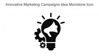 Innovative Marketing Campaigns Idea Monotone Icon In Powerpoint Pptx Png And Editable Eps Format