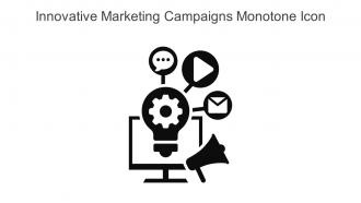 Innovative Marketing Campaigns Monotone Icon In Powerpoint Pptx Png And Editable Eps Format