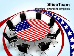 Innovative marketing concepts american round table meeting business leadership ppt theme powerpoint