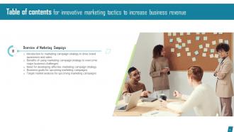 Innovative Marketing Tactics To Increase Business Revenue Strategy CD V Attractive Researched