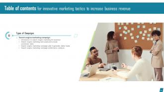 Innovative Marketing Tactics To Increase Business Revenue Strategy CD V Content Ready Professional