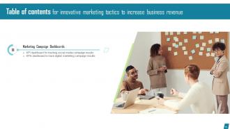 Innovative Marketing Tactics To Increase Business Revenue Strategy CD V Adaptable Professional