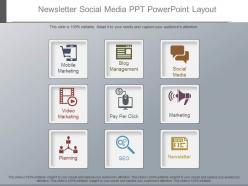 Innovative newsletter social media ppt powerpoint layout