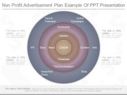 Innovative non profit advertisement plan example of ppt presentation