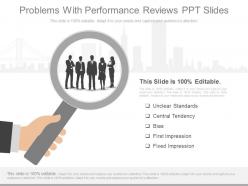 Innovative problems with performance reviews ppt slides