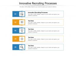 Innovative recruiting processes ppt powerpoint presentation slides diagrams cpb