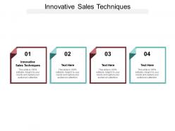 Innovative sales techniques ppt powerpoint presentation file graphics template cpb