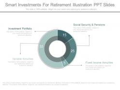 Innovative smart investments for retirement illustration ppt slides