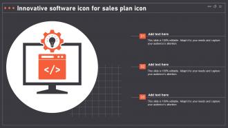 Innovative Software Icon For Sales Plan Icon