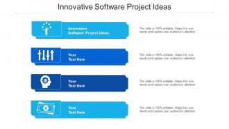 Innovative software project ideas ppt powerpoint presentation model good cpb
