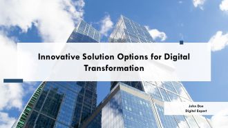Innovative Solution Options For Digital Transformation PPT Information AT