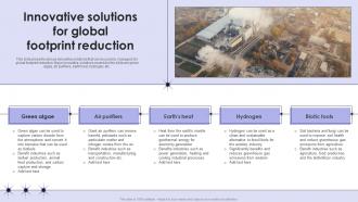 Innovative Solutions For Global Footprint Reduction