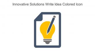 Innovative Solutions Write Idea Colored Icon In Powerpoint Pptx Png And Editable Eps Format