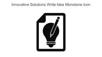 Innovative Solutions Write Idea Monotone Icon In Powerpoint Pptx Png And Editable Eps Format