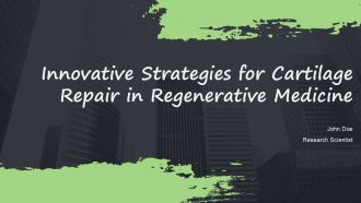 Innovative Strategies For Cartilage Repair In Regenerative Medicine PPT PowerPoint ACP