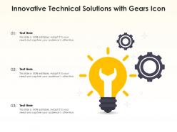 Innovative Technical Solutions With Gears Icon