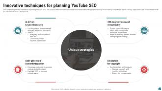 Innovative Techniques For Planning Youtube SEO