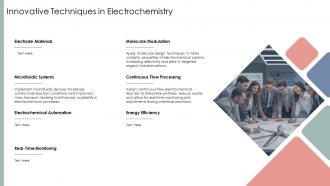 Innovative Techniques In Electrochemistry Electrochemical Synthesis PPT Information ST AI SS