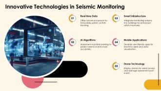 Innovative Technologies In Seismic Monitoring PPT Slides ST AI SS