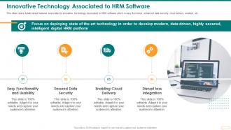 Innovative Technology Associated To Hrm Resource Management Platform Pitch Deck