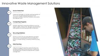 Innovative Waste Management Solutions Waste Auditing PPT Slides ST AI SS