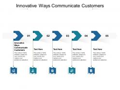 Innovative ways communicate customers ppt powerpoint presentation summary infographic template cpb