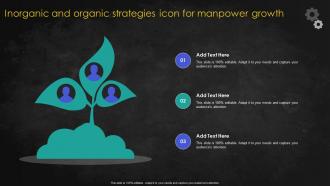 Inorganic And Organic Strategies Icon For Manpower Growth