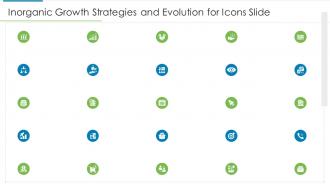 Inorganic growth strategies and evolution for icons slide ppt summary