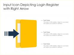 Input Icon Depicting Login Register With Right Arrow