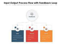 Input output process flow with feedback loop
