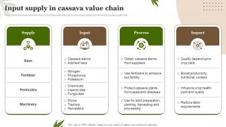 Input Supply In Cassava Value Chain