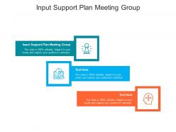 Input support plan meeting group ppt powerpoint presentation inspiration information cpb