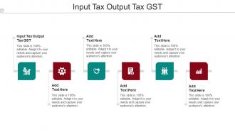 Input Tax Output Tax GST Ppt Powerpoint Presentation Model Gallery Cpb