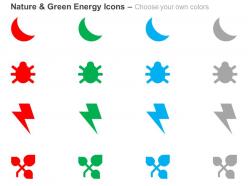 Insect moon lighting plant ppt icons graphics