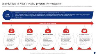 Inside Nike A Deep Dive Introduction To Nikes Loyalty Program For Customers Strategy SS V