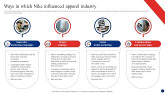 Inside Nike A Deep Dive Ways In Which Nike Influenced Apparel Industry Strategy SS V