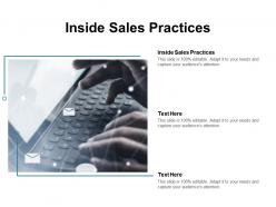 Inside sales practices ppt powerpoint presentation infographics master slide cpb