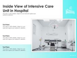 Inside view of intensive care unit in hospital