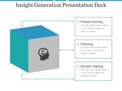 Insight generation presentation deck