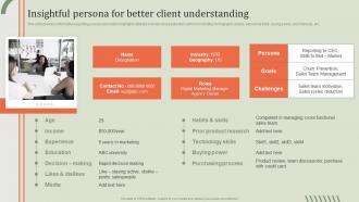 Insightful Persona For Better Understanding Guideline Brand Performance Maintenance Team