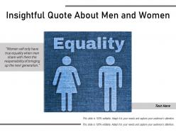 Insightful quote about men and women