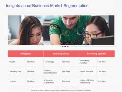 Insights about business market segmentation business handbook ppt powerpoint presentation icon